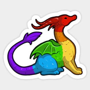 Rainbow Pride Dragon Sticker